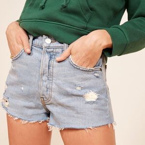 Reformation Dixie High Rise Denim Shorts